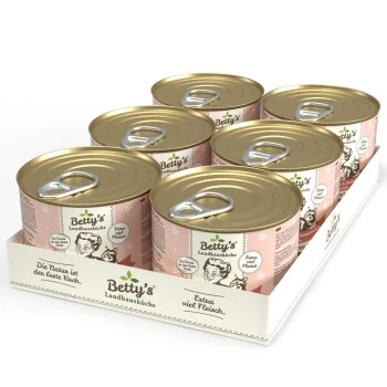 Betty's Landhausküche Huhn Mit Lachs & Borretschöl 6 X 200g Für Katze 9 Betty's Landhausküche Huhn Mit Lachs & Borretschöl 6 X 200g Für Katze – Bild 7