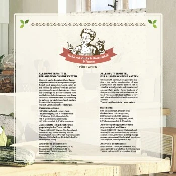 Betty's Landhausküche Huhn Mit Lachs & Borretschöl 6 X 200g Für Katze 8 Betty's Landhausküche Huhn Mit Lachs & Borretschöl 6 X 200g Für Katze – Bild 6