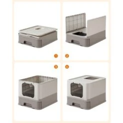 FEANDREA Katzentoilette, Mit Deckel Grau -Katzenartikel 2703b305d5c36e1141217c217773ff66ad8cdc69 1483585 de DE 456ec3b0dbbdd29473db00470ffd1df78cfab407GzSfkg