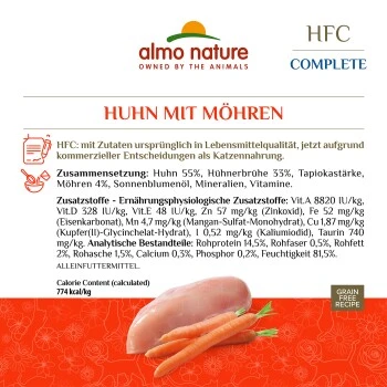 Almo Nature Almo Complete HFC Huhn Mit Möhren 24x70 G 4 Almo Nature Almo Complete HFC Huhn Mit Möhren 24x70 G – Bild 2