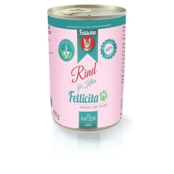 Fellicita Rind Pur Für Kitten 6x 400g 3 Fellicita Rind Pur Für Kitten 6x 400g