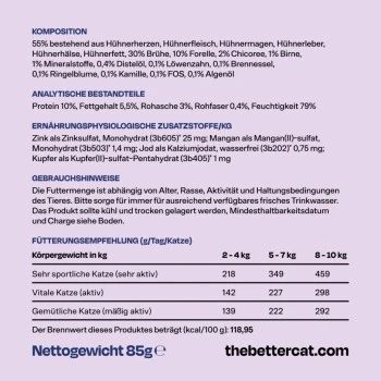 The Better Cat Nassfutter Huhn & Forelle 595 G 9 The Better Cat Nassfutter Huhn & Forelle 595 G – Bild 7